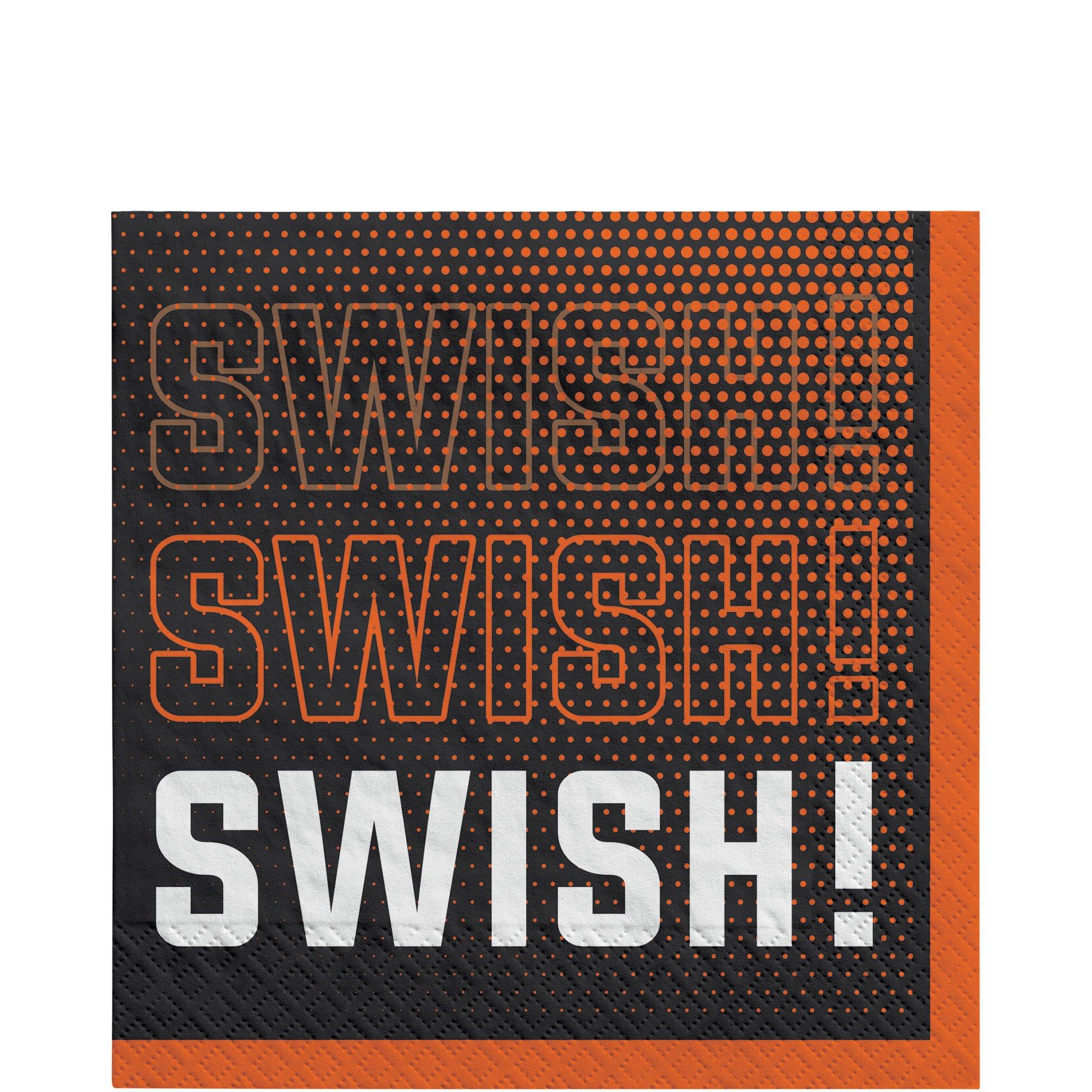 Swish Basketball Paper Lunch Napkins, 6.5in, 40ct - Alley Oop