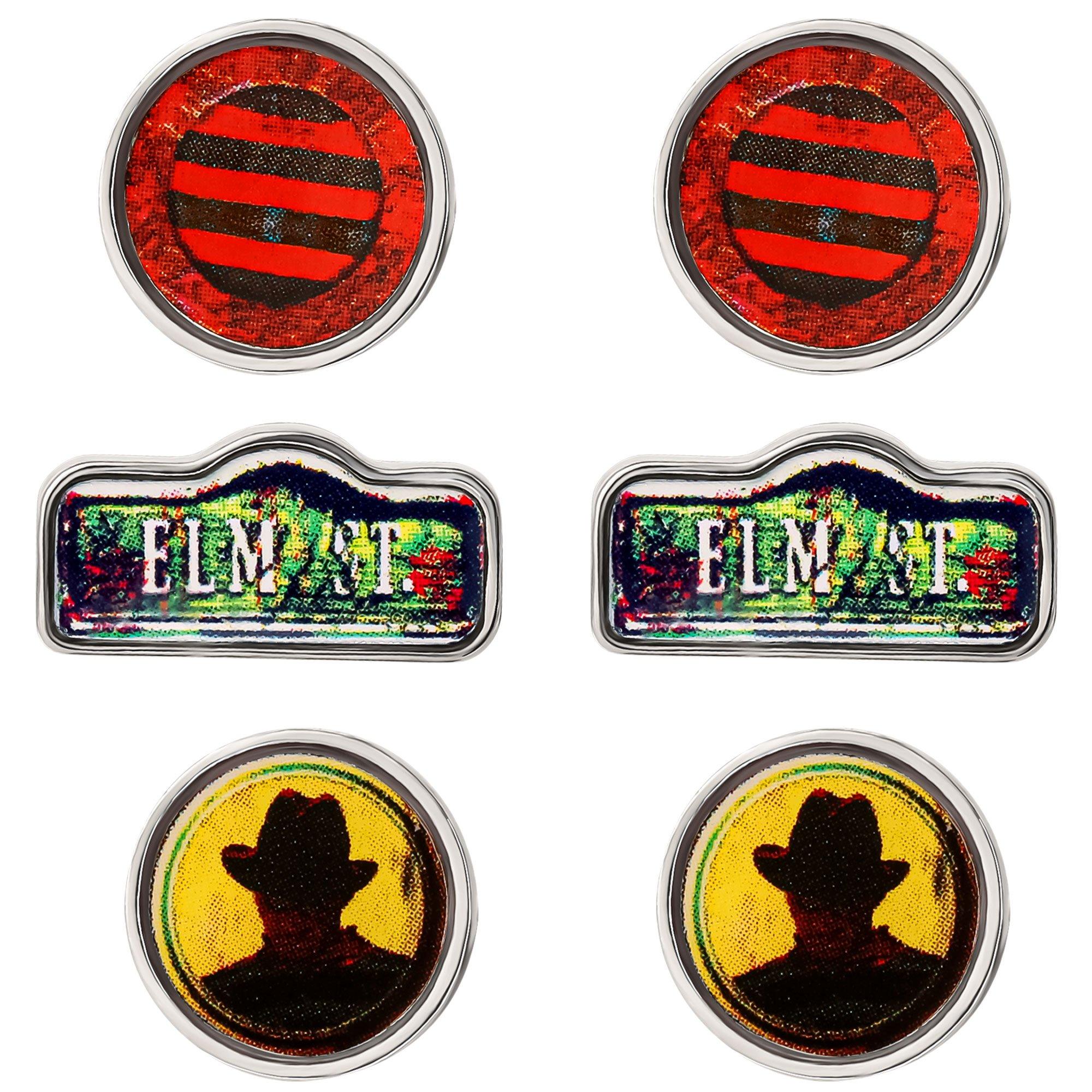 Nightmare on Elm Street Earring Set, 3 Pairs