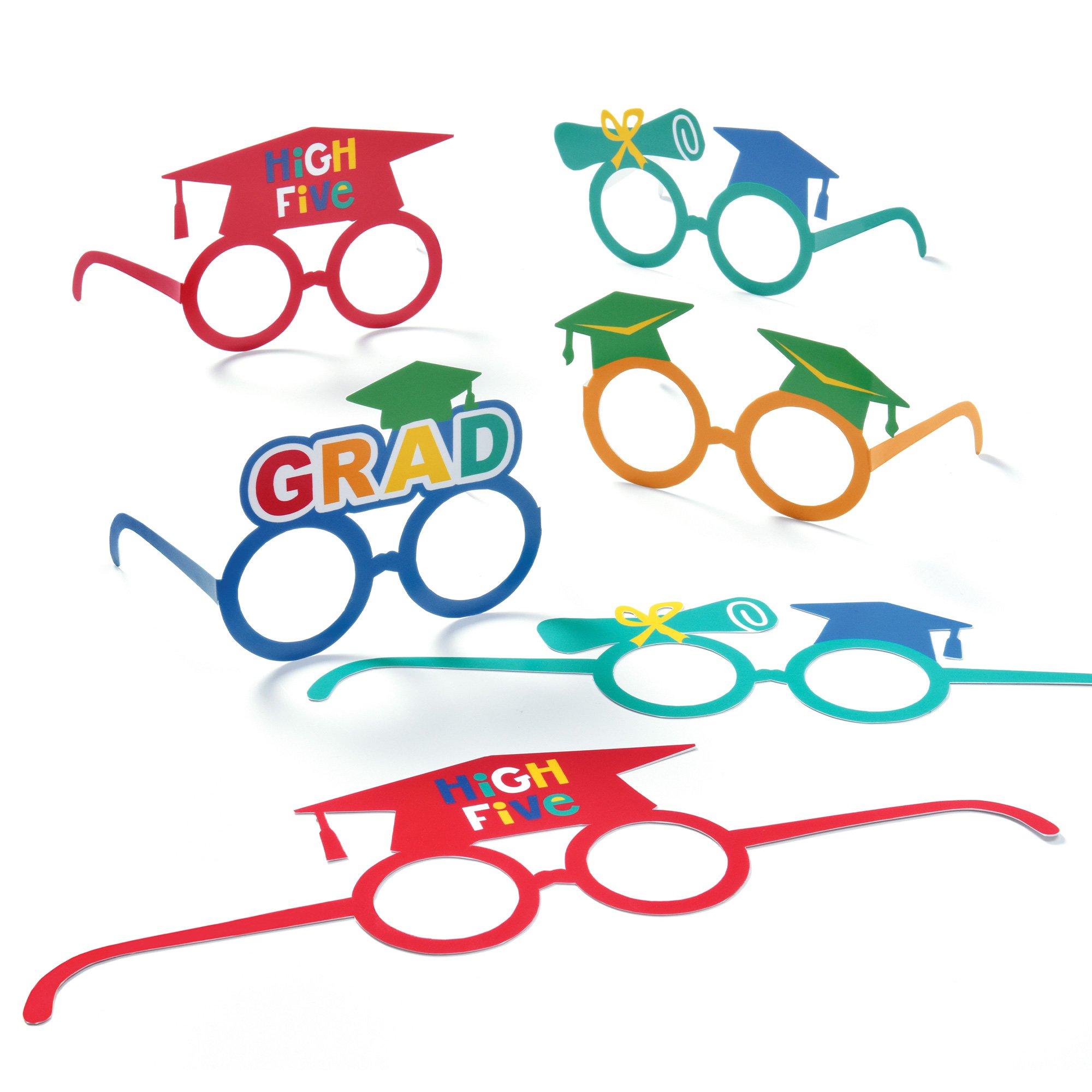 Grad Fun Paper Glasses, 8-Pack