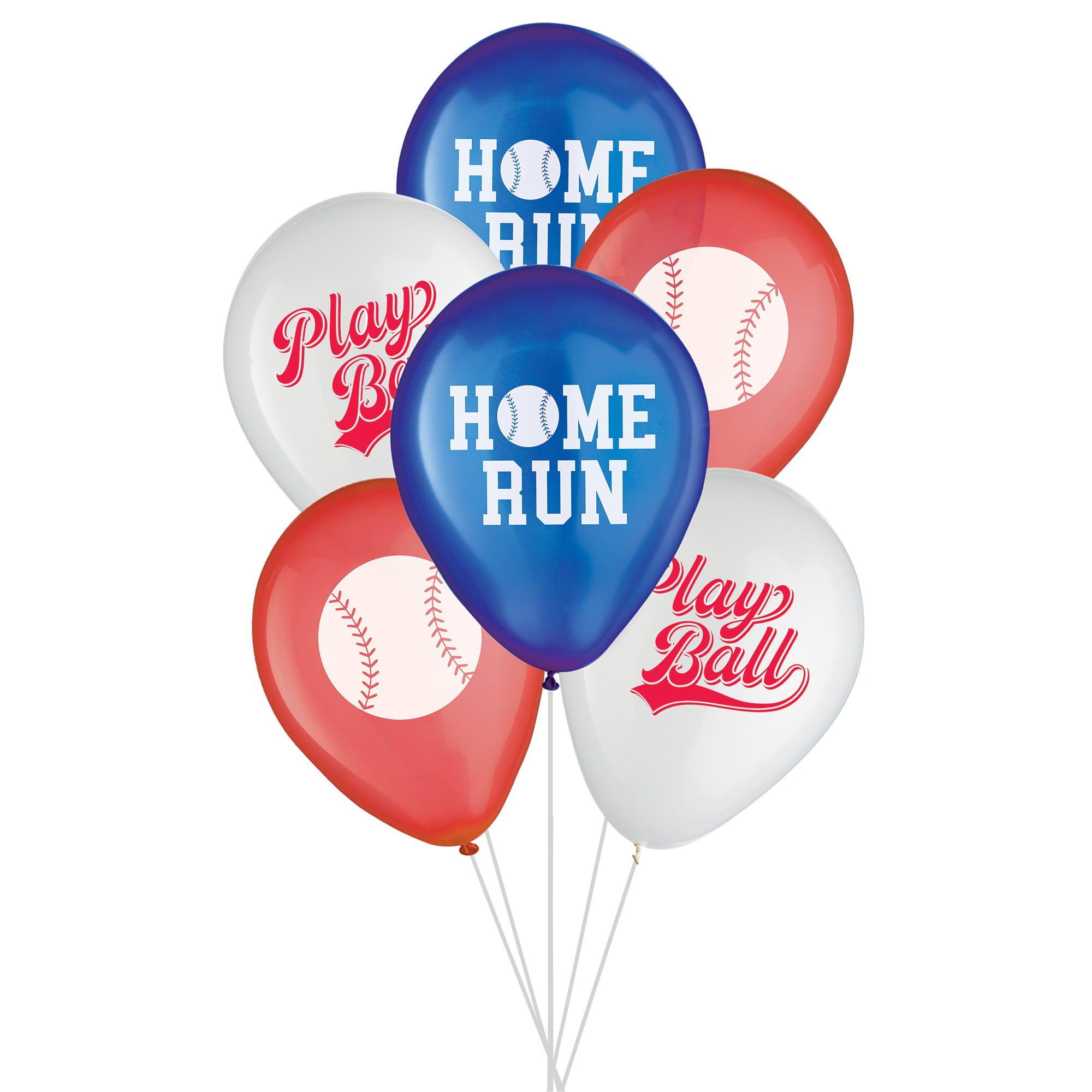 Baseball Latex Balloons, 6ct
