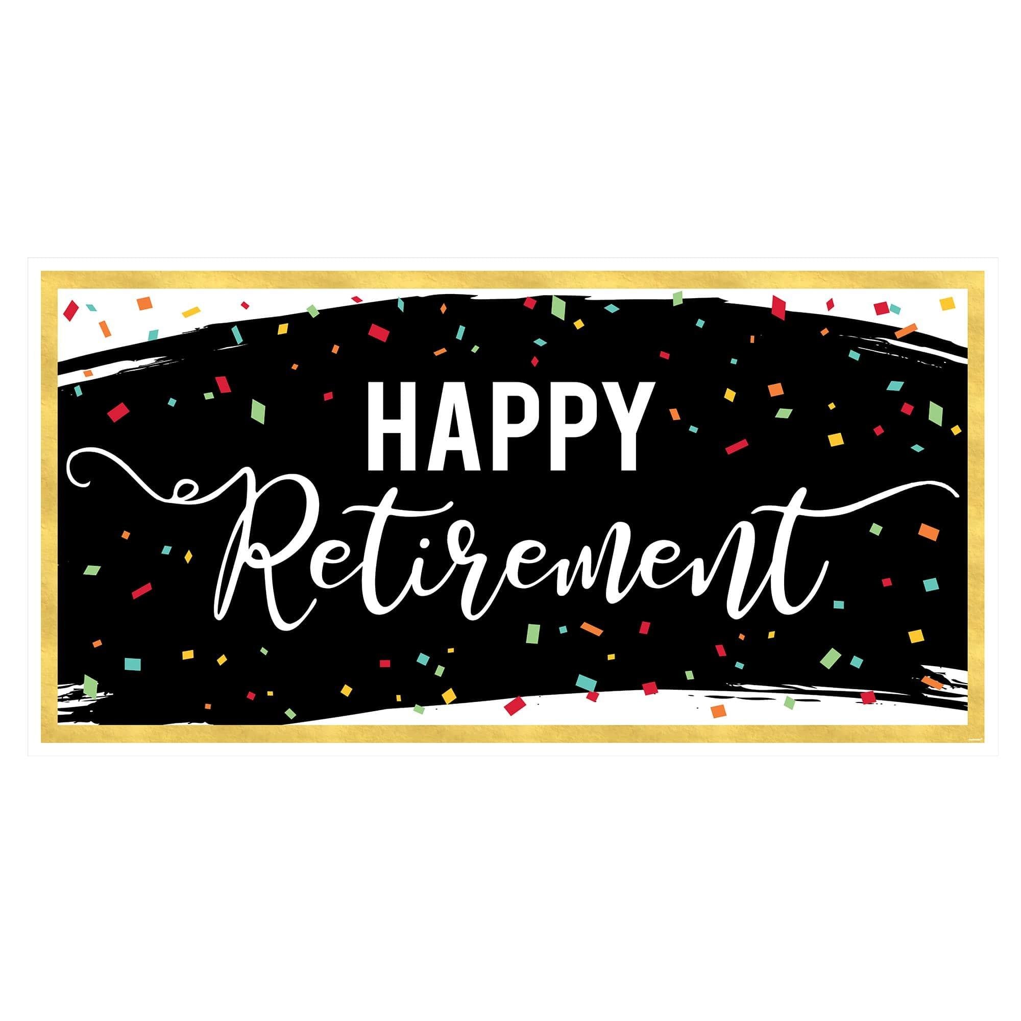 Retired Confetti Banner, 65in