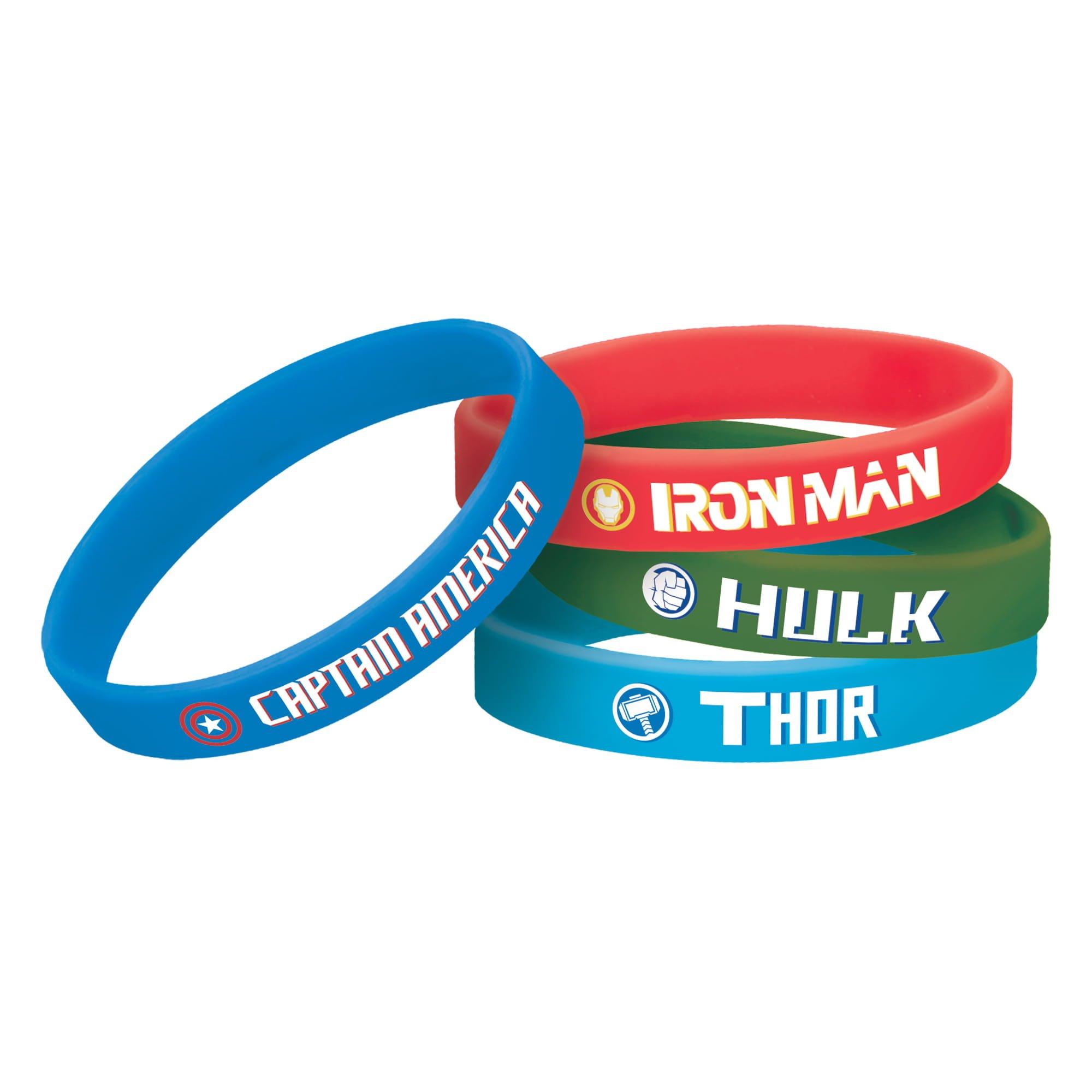 Marvel's Avengers Rubber Bracelets, 4ct