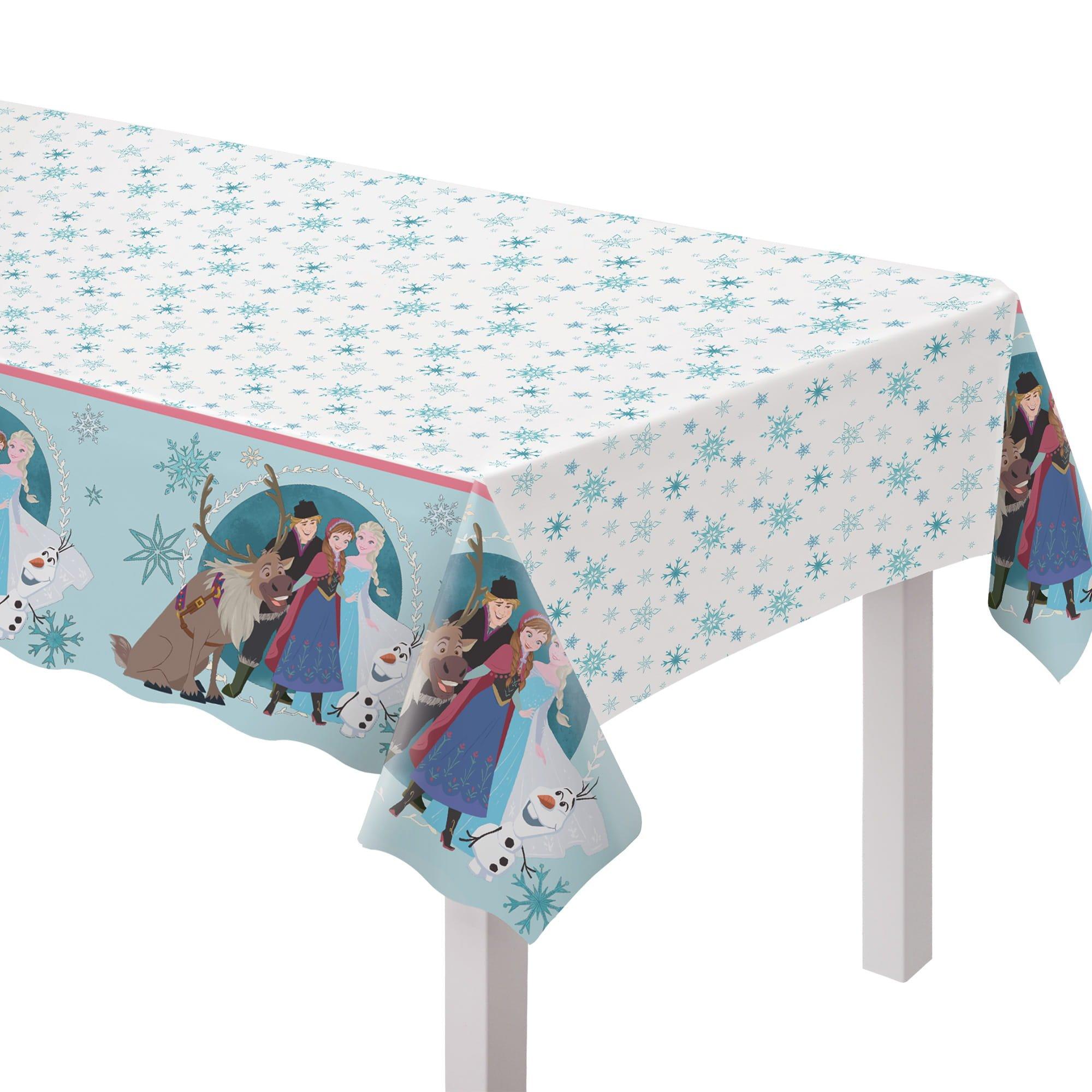 Frozen Plastic Table Cover, 54in x 96in