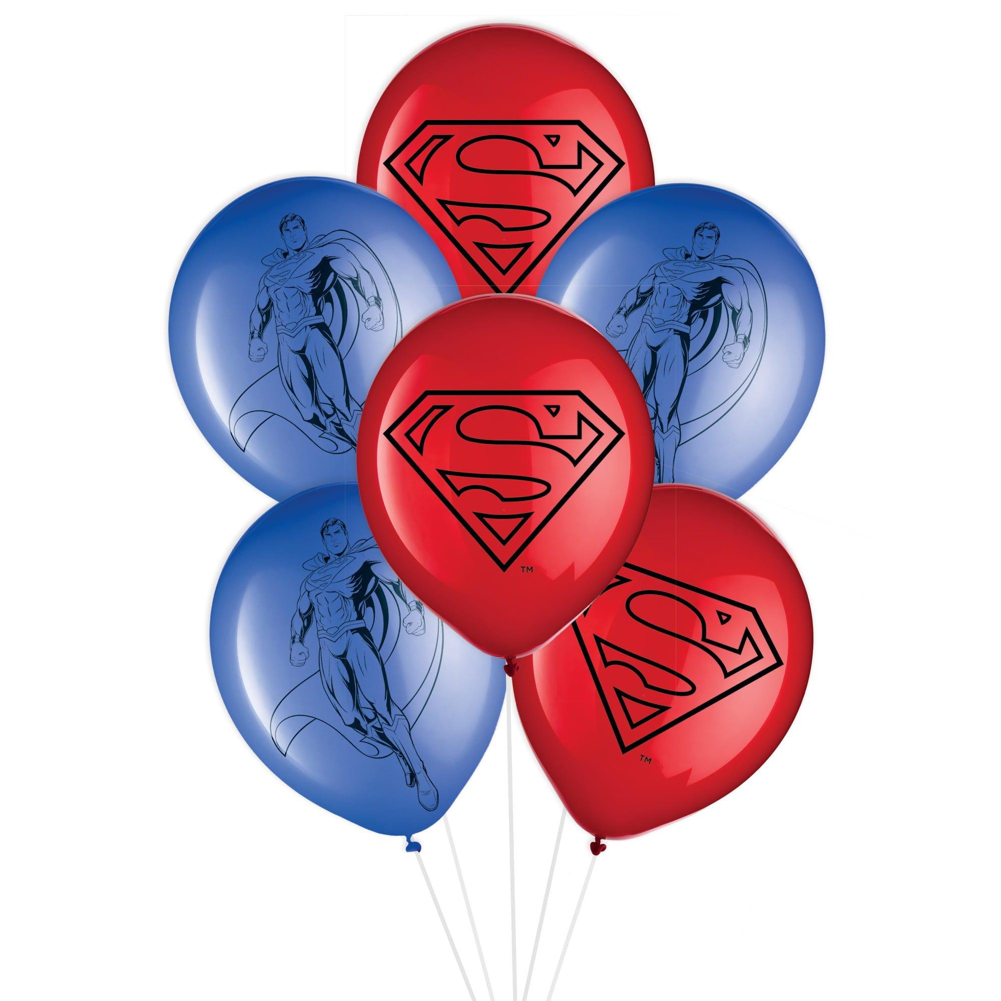 Superman Latex Balloons, 6ct
