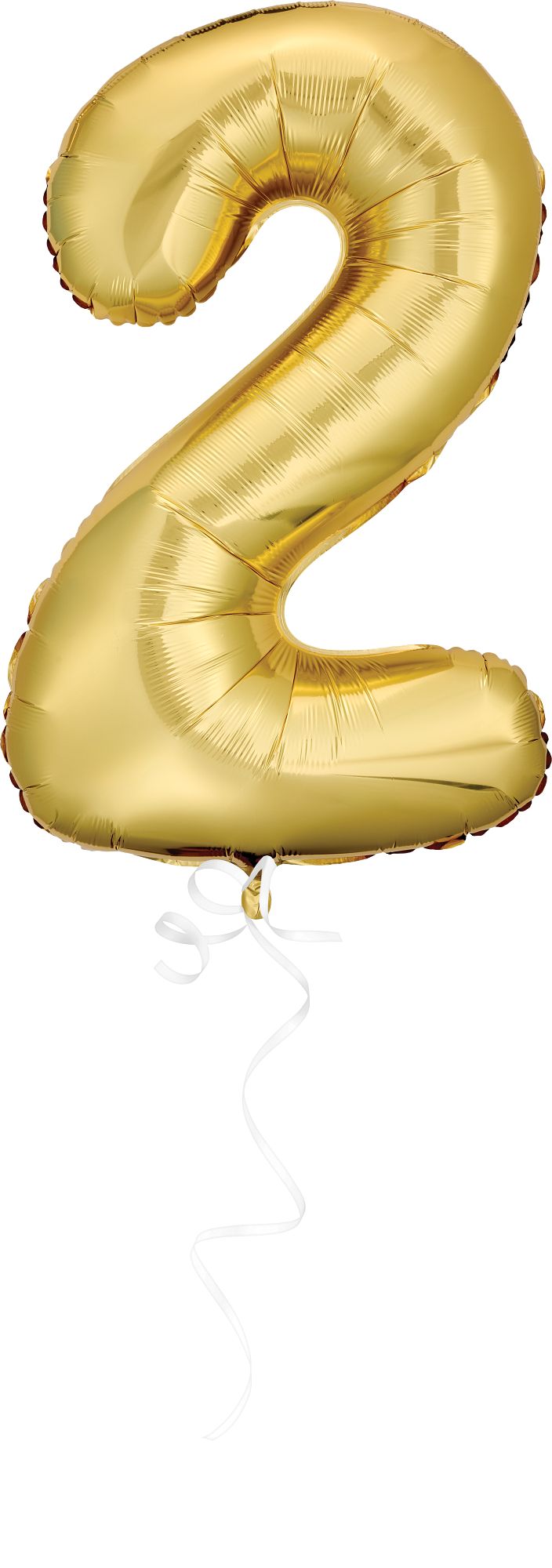 White Gold Number 2 Balloon, 34in - Image 2
