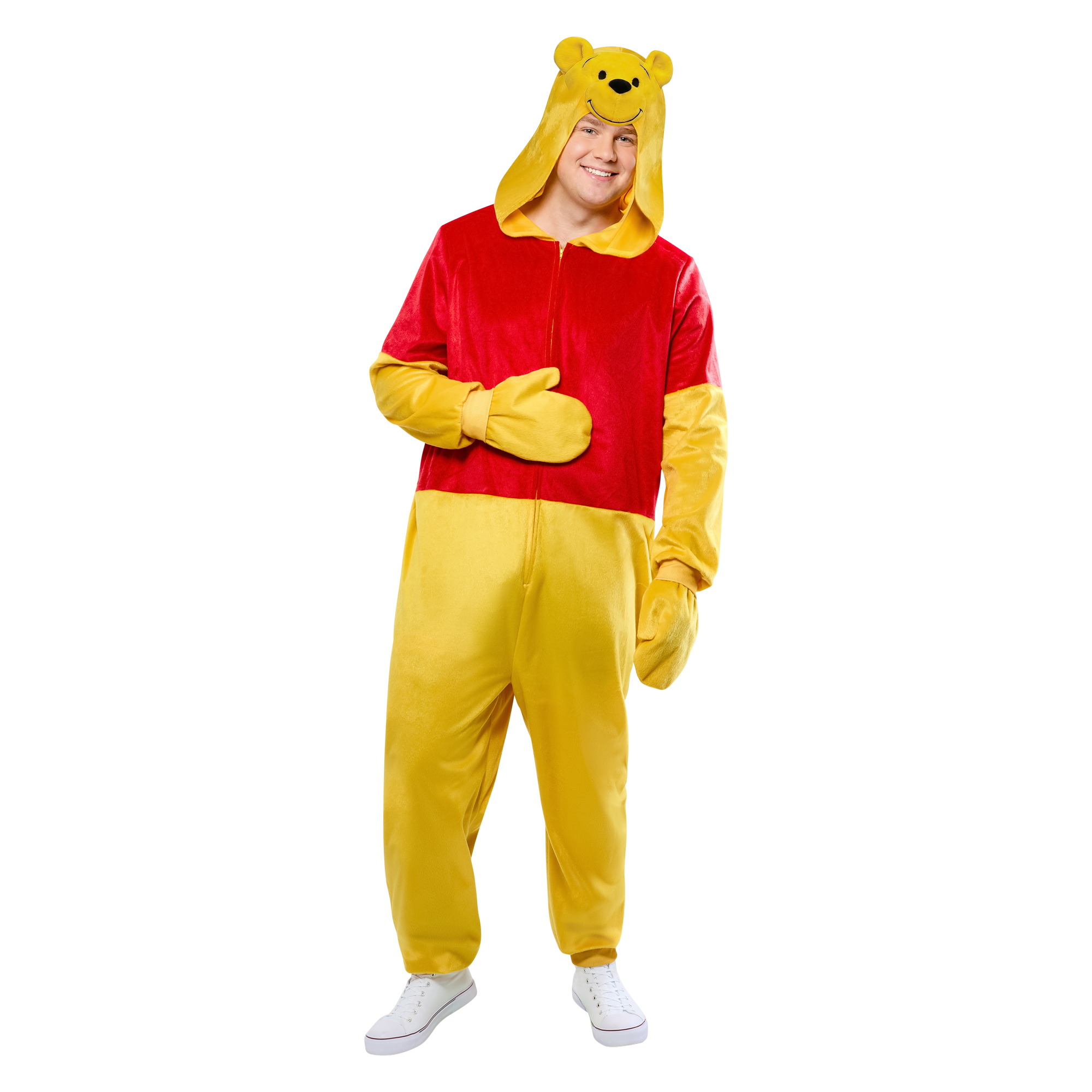 Disney Winnie the Pooh Plus Size Zipster Costume for Adults