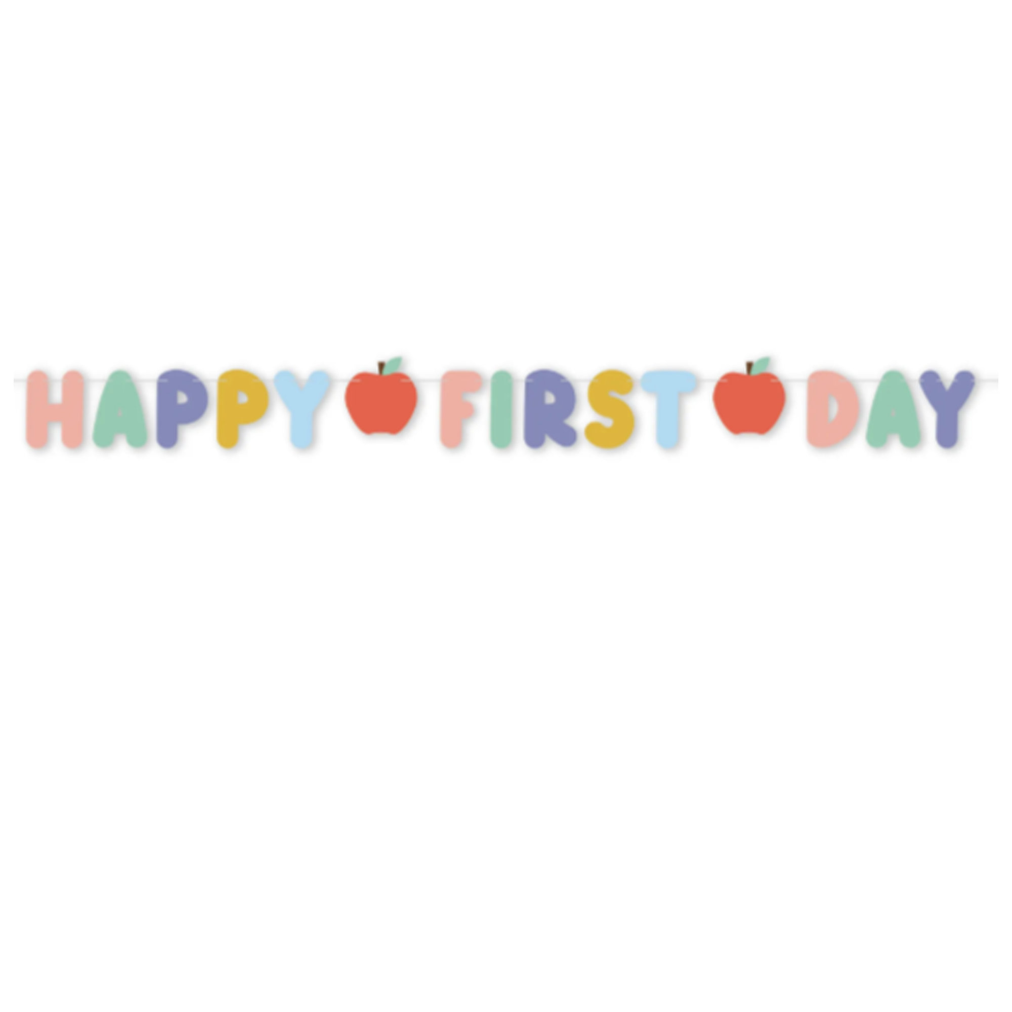 Back to School Happy First Day Letter Banner, 12ft