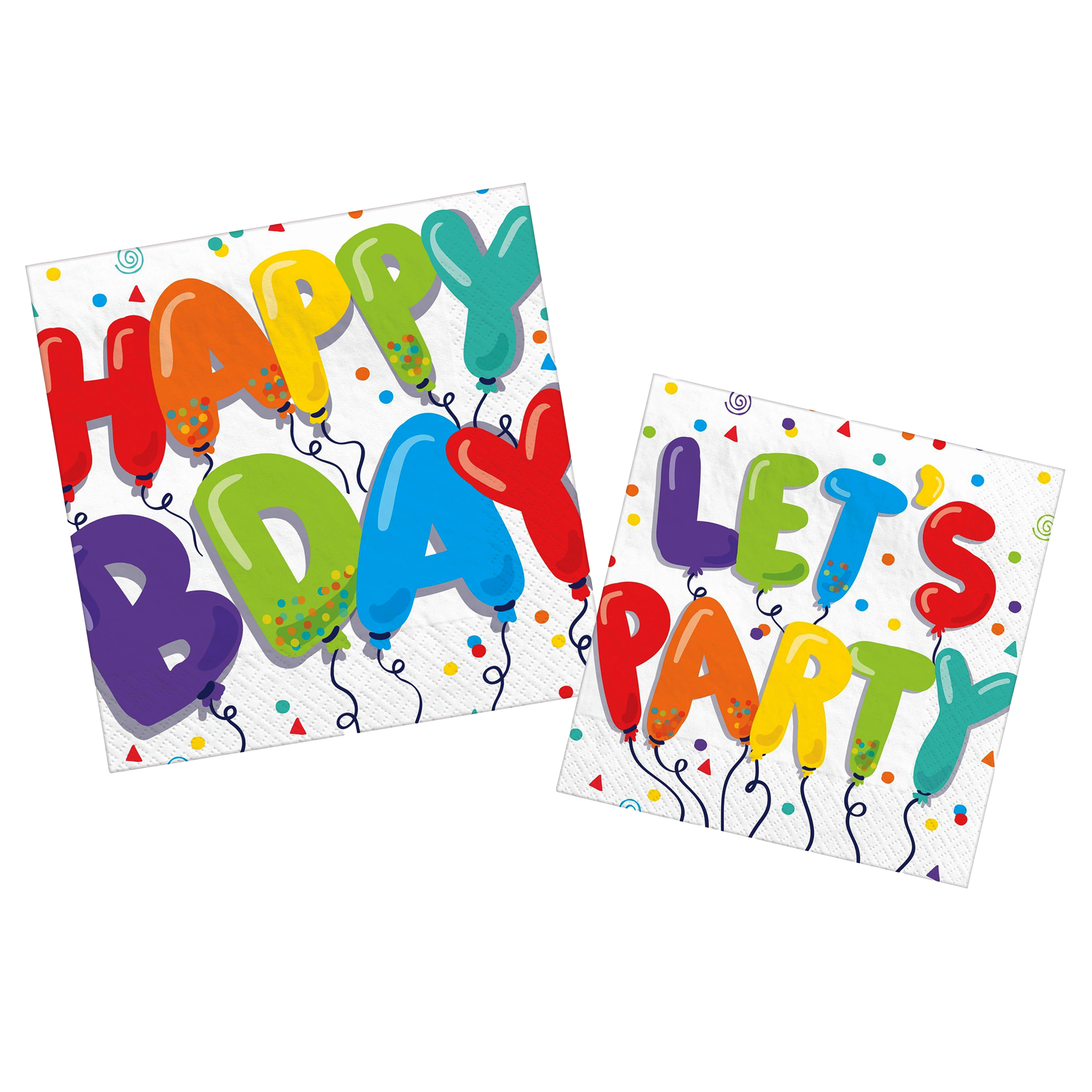 Birthday Balloons Napkins 36ct, Assorted Options