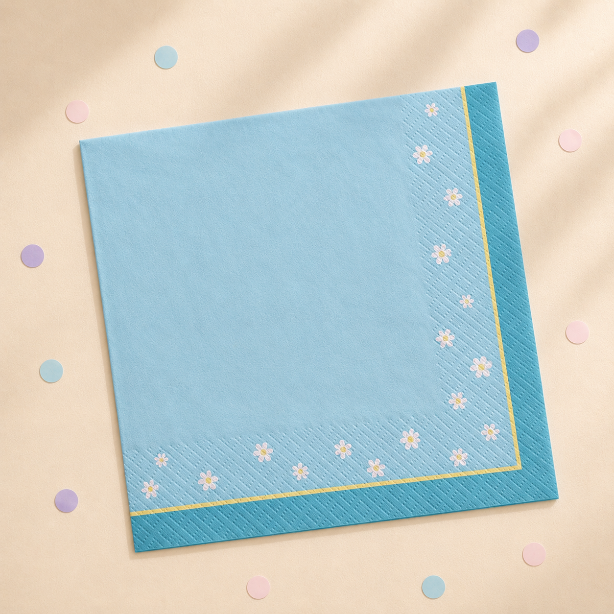 Blue Little Daisy Paper Lunch Napkins, 6.5in, 16ct