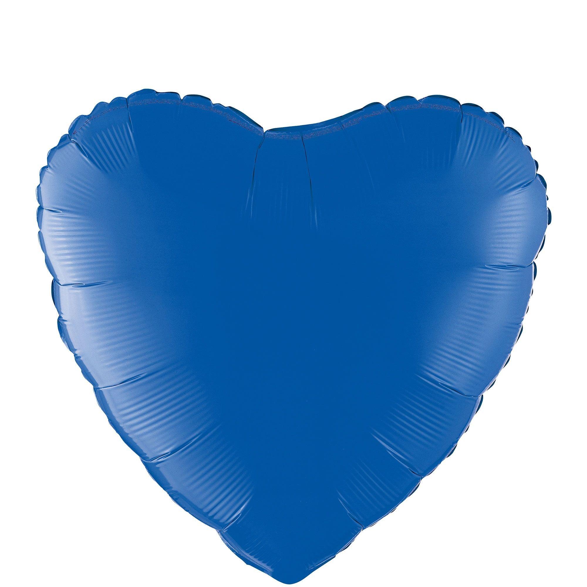 Blue Heart Balloon, 17in