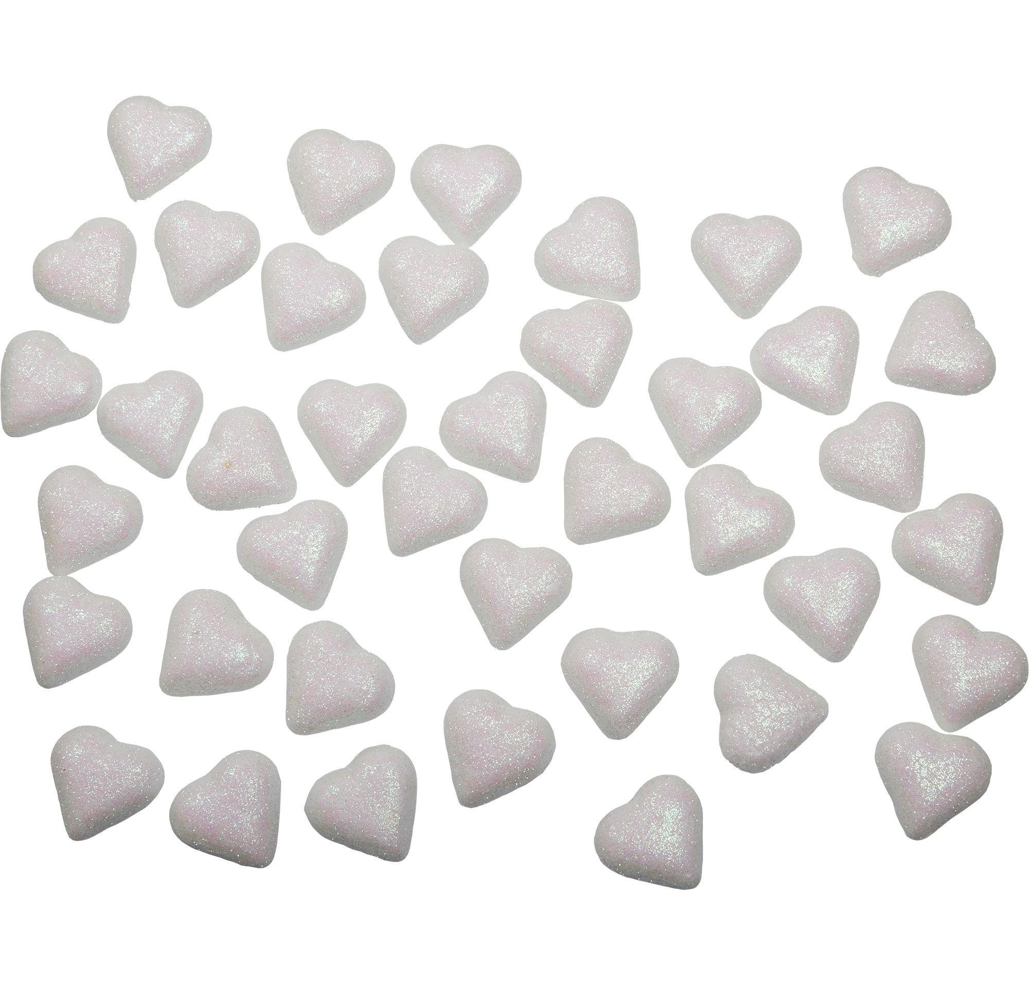 Glitter Hearts Table Scatter, 40ct, Assorted Colors