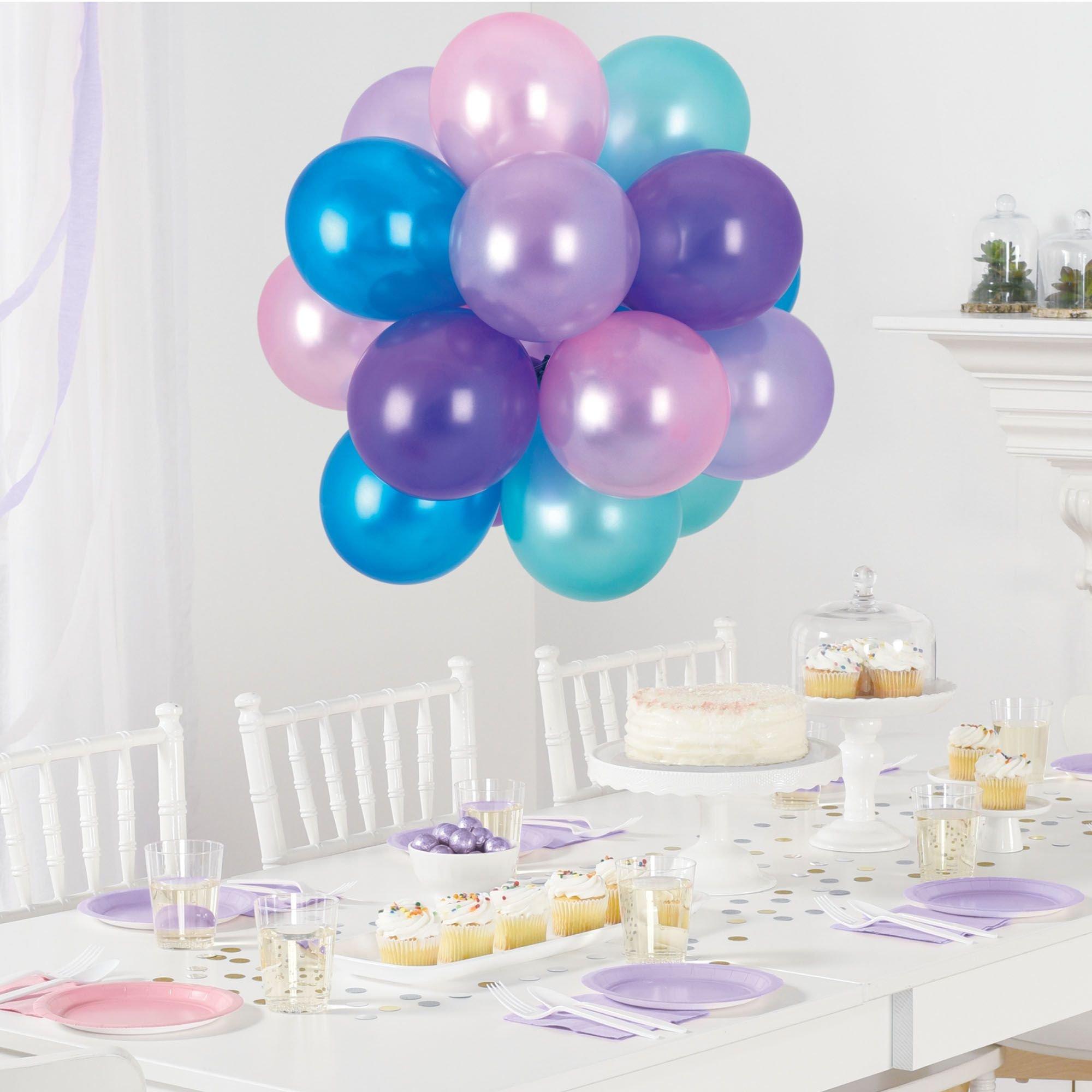 Air-Filled Latex Balloon Chandelier Sphere Kit, Assorted Colors