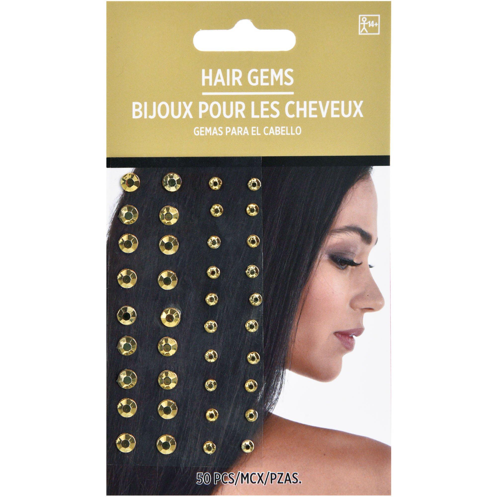Hair Gems, 50pc, Assorted Colors