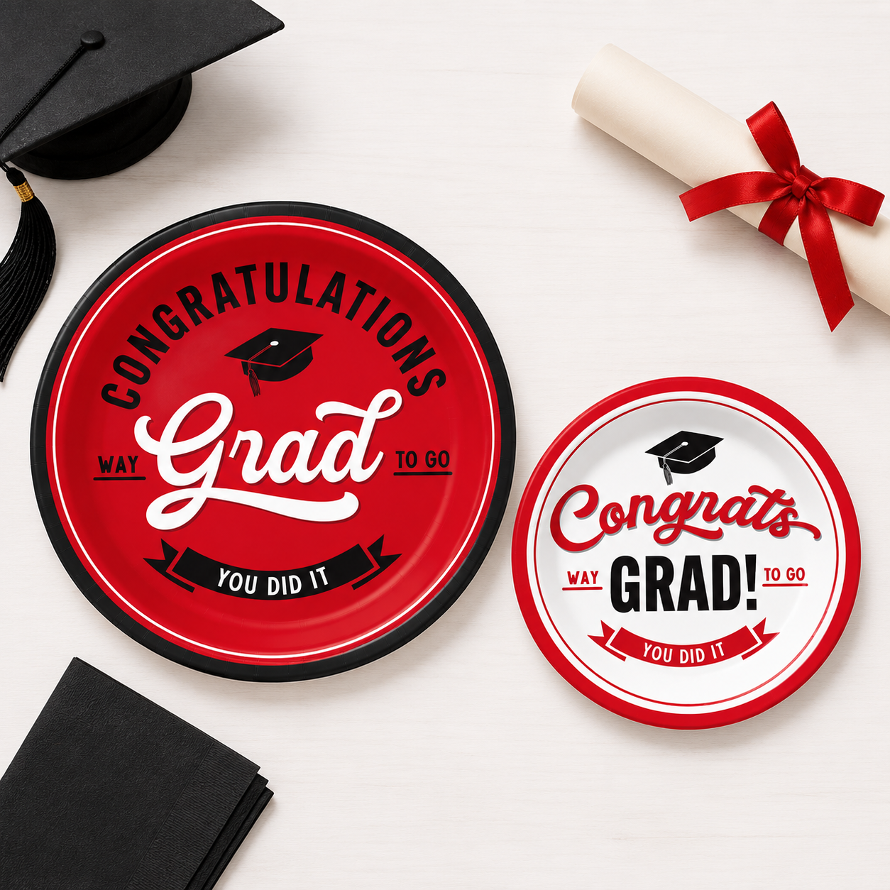 School Spirit Paper Plates, 8ct, Assorted Colors