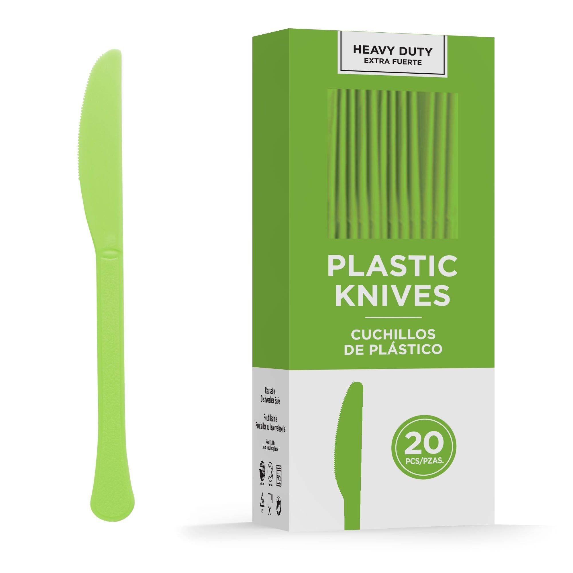 Premium Plastic Knives, Assorted Colors, Multiple Counts