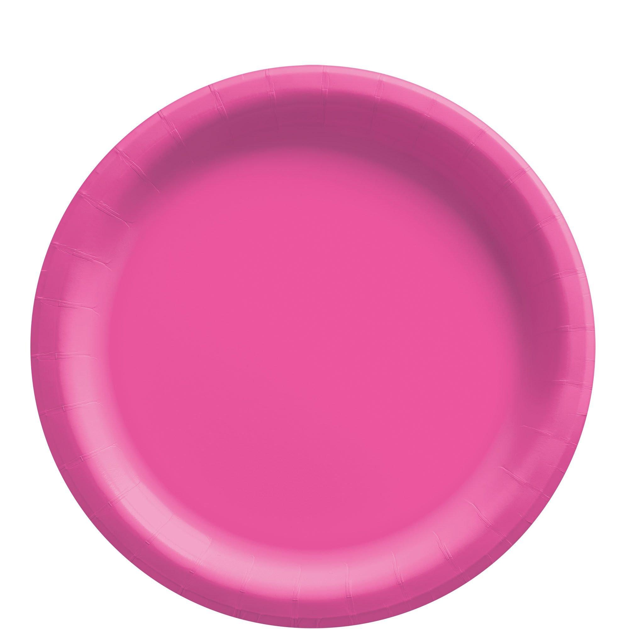 Extra Sturdy Paper Lunch Plates, 8.5in, Assorted Colors, Multiple Counts