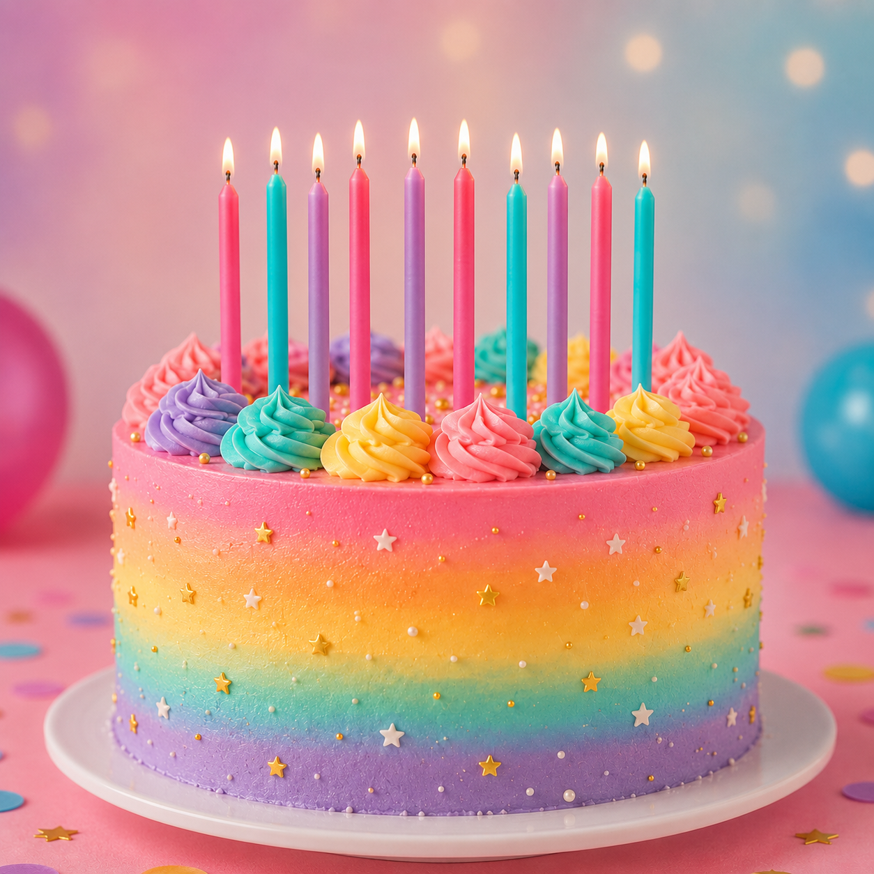 Digital Dream Birthday Candles, 12ct