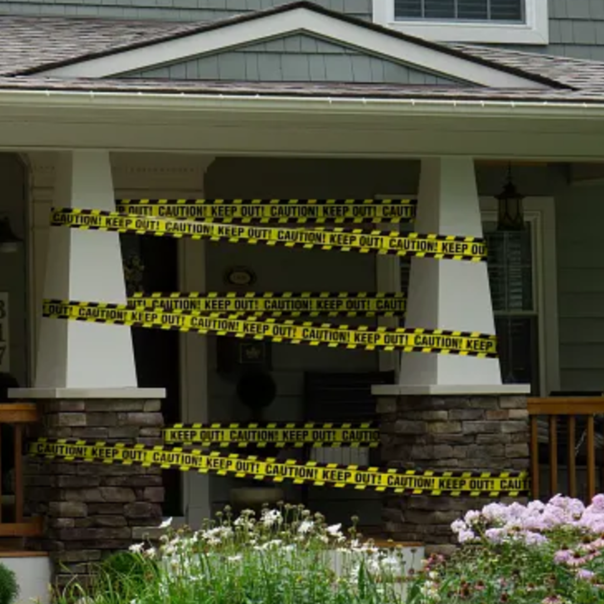 Halloween Caution Tape Decoration, 12ft