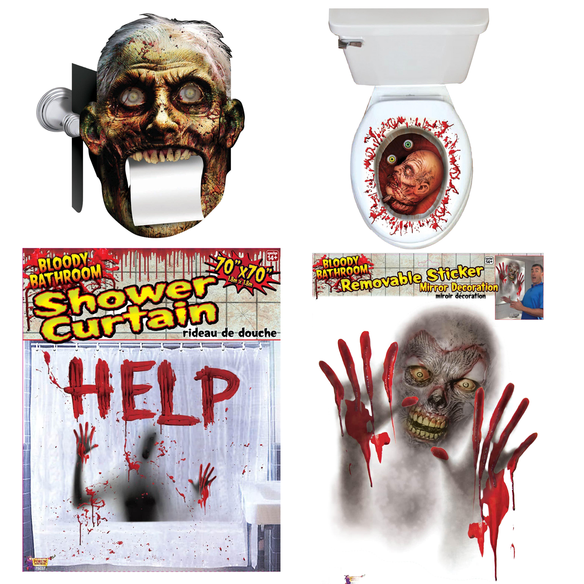 Halloween Zombie Bathroom Decorating Kit