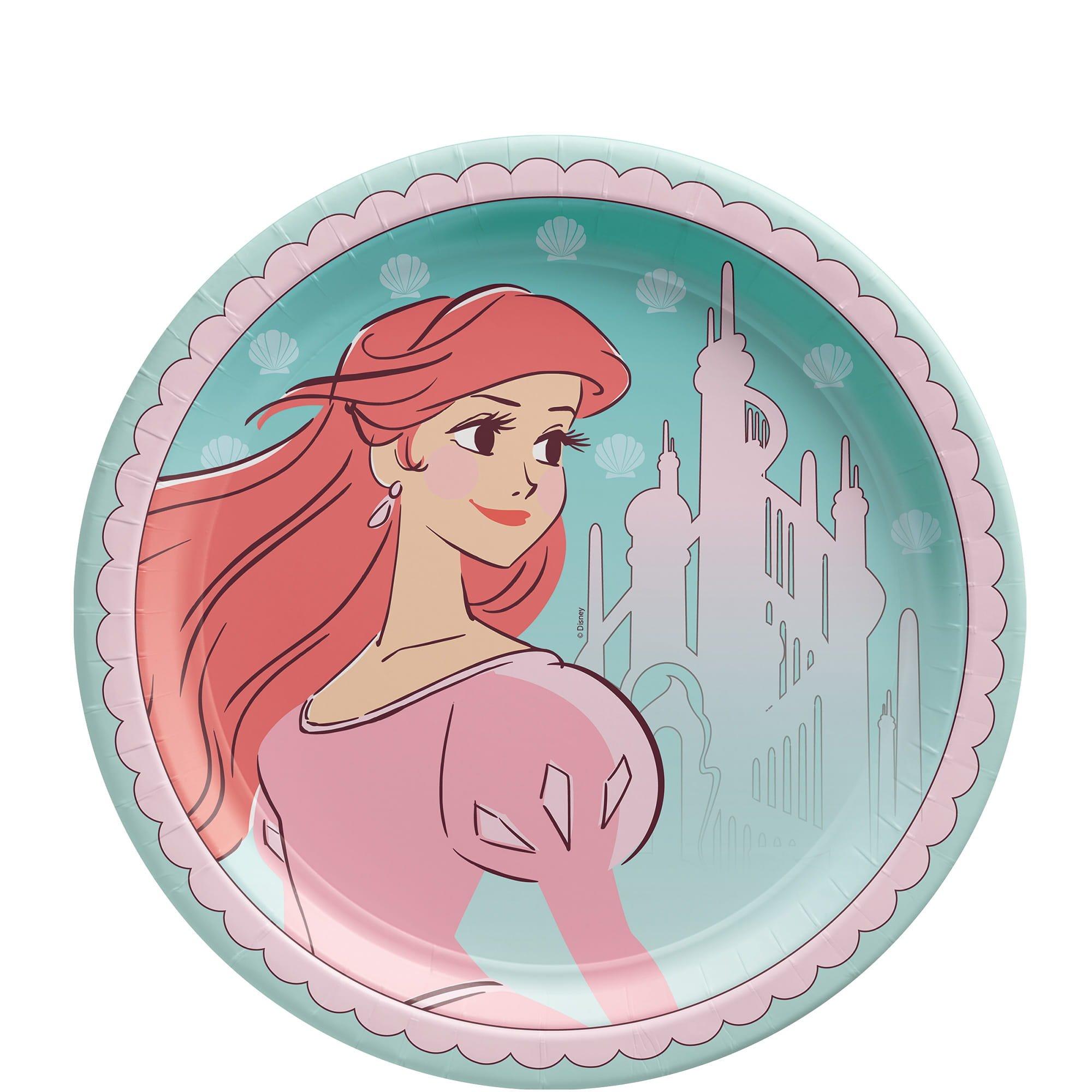 Disney Ariel Once Upon A Time Paper Lunch Plate, 8ct, Assorted Options