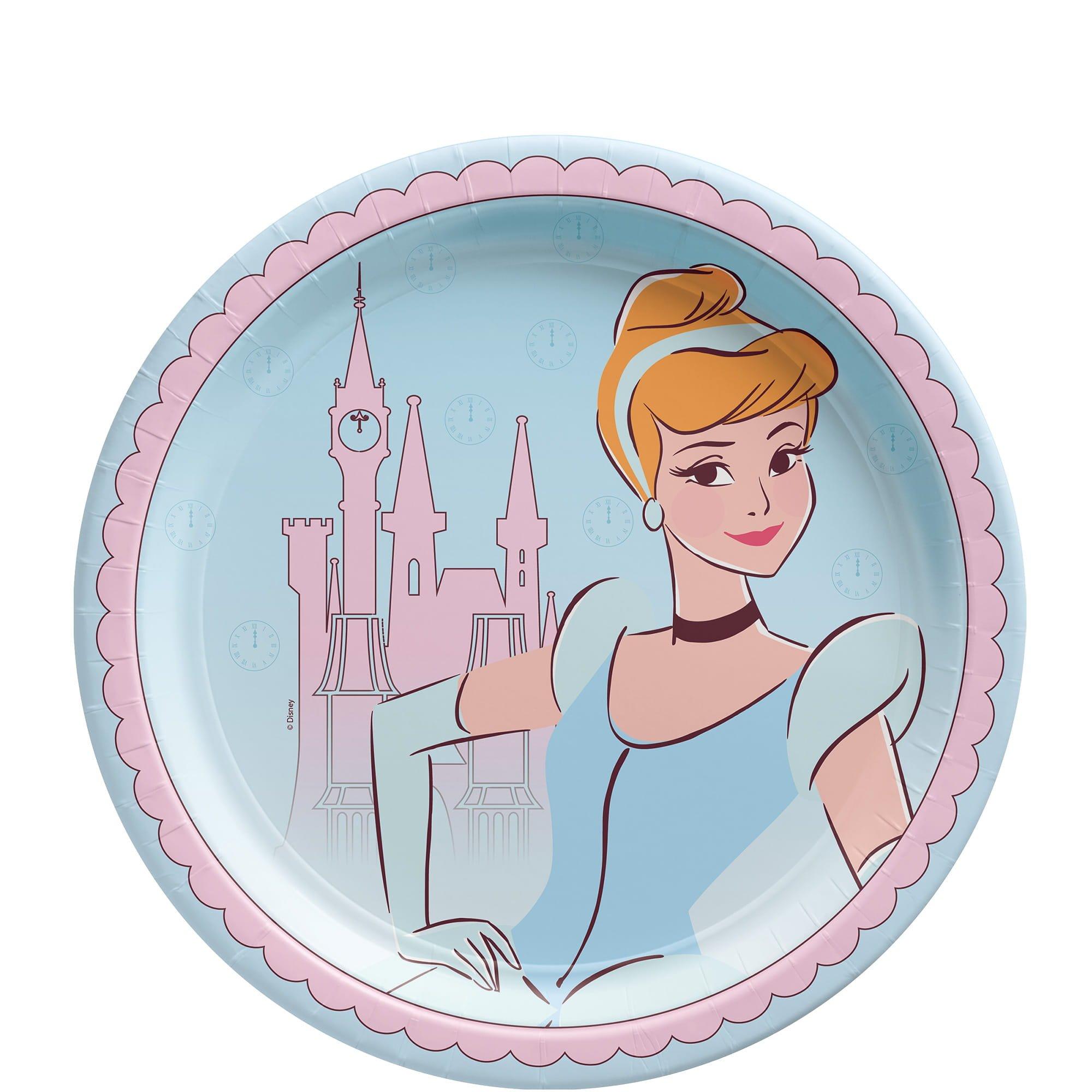 Disney Cinderella Once Upon A Time Paper Lunch Plate, 8ct, Assorted Options