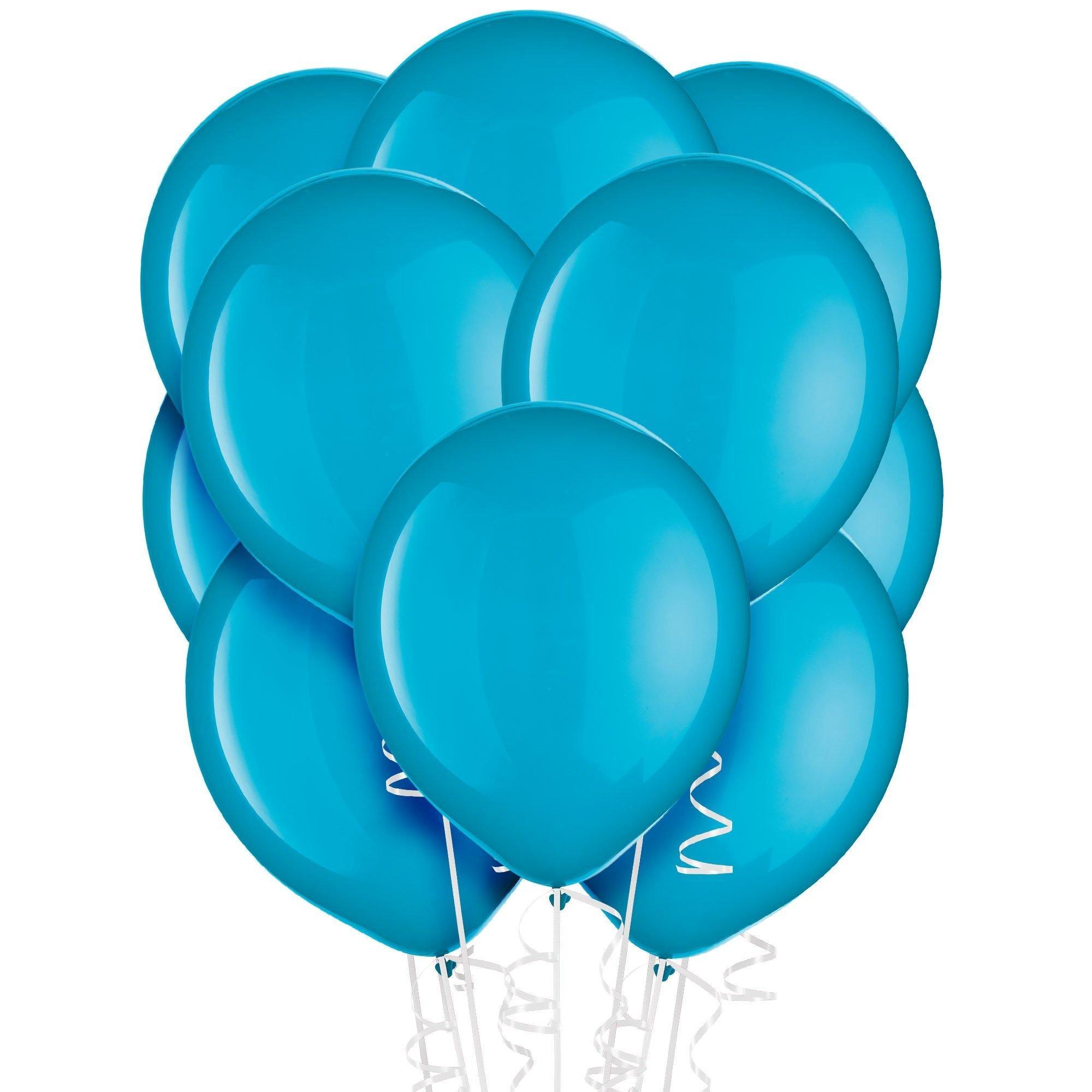 Caribbean Blue Latex Balloons, Assorted Options