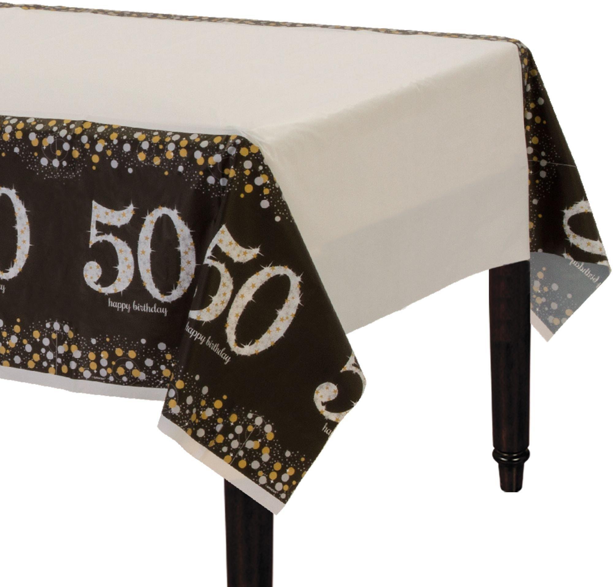 Birthday Table Cover - Sparkling Celebration, Ages 30, 40, 50, 60