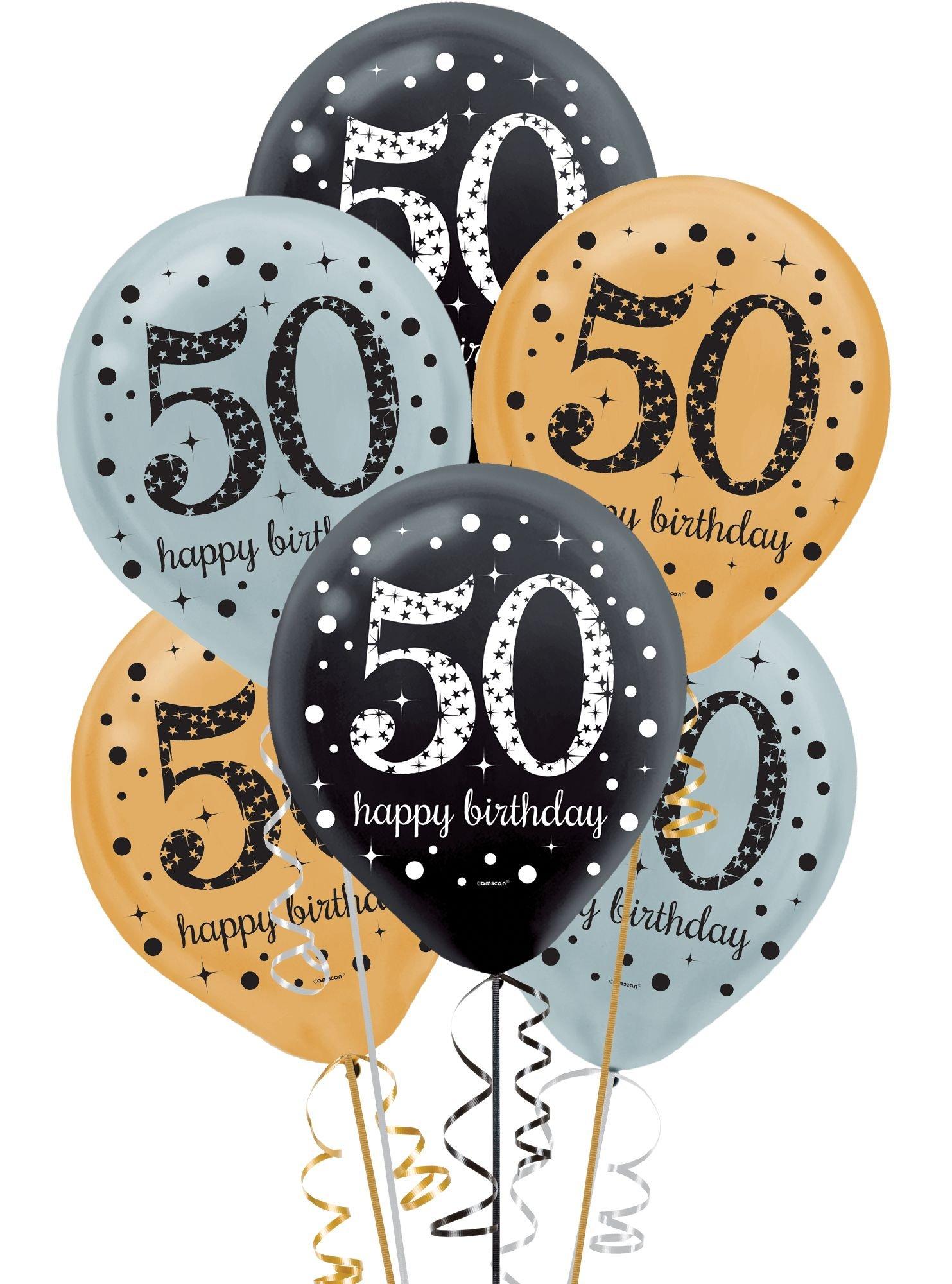 Sparkling Celebration 50 Latex Balloons, 15ct