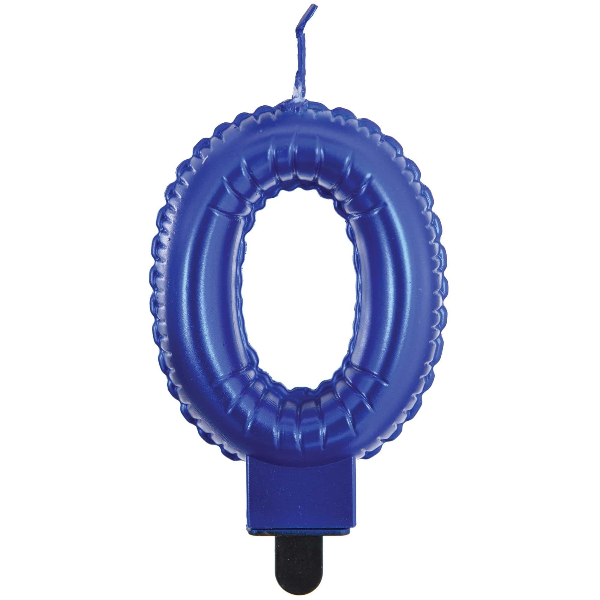 Blue Balloon Birthday Number (0-9) Candle, 3in