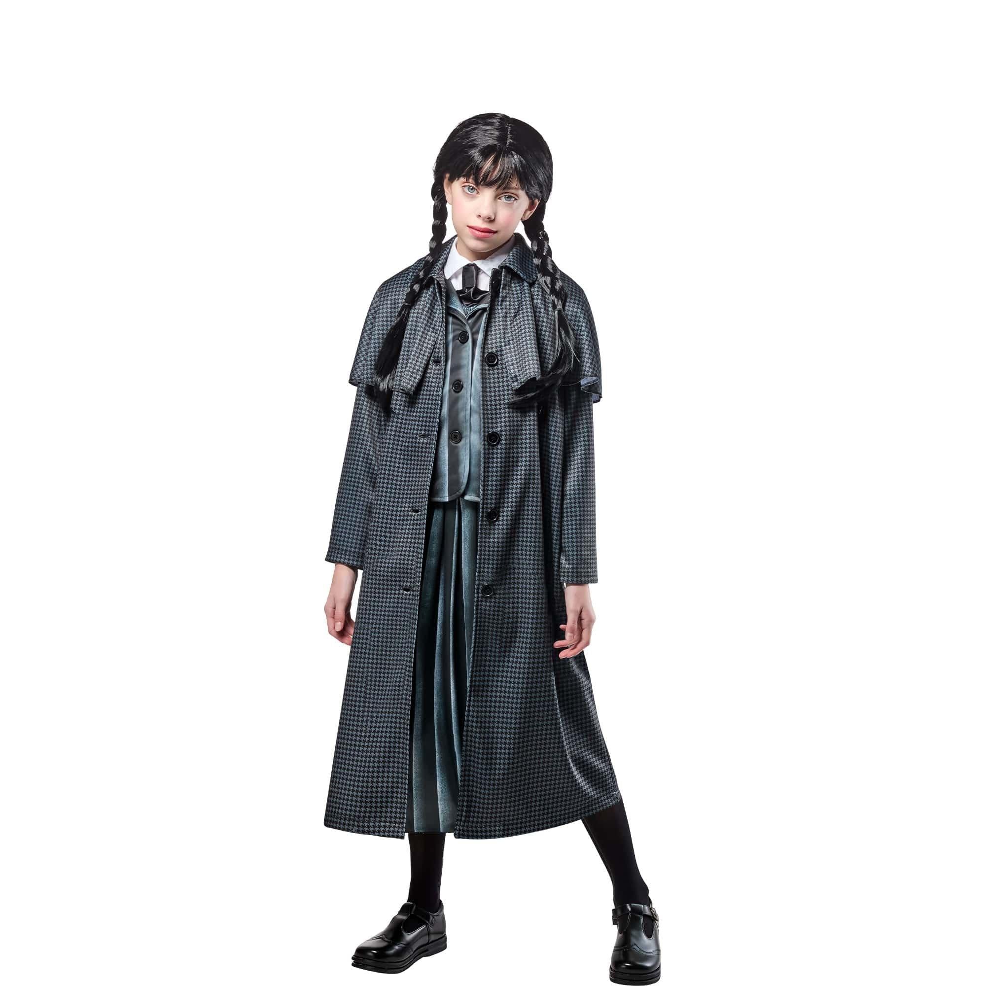 Girls' Wednesday Nevermore Academy Gray Coat