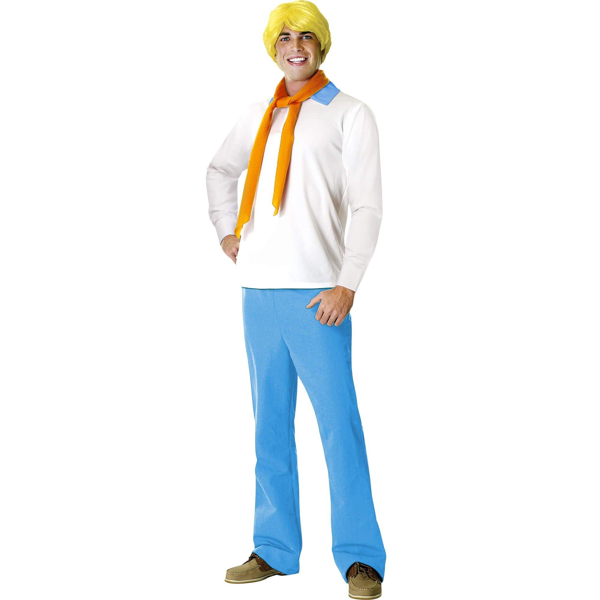 Men's Scooby-Doo Fred Costume with Wig