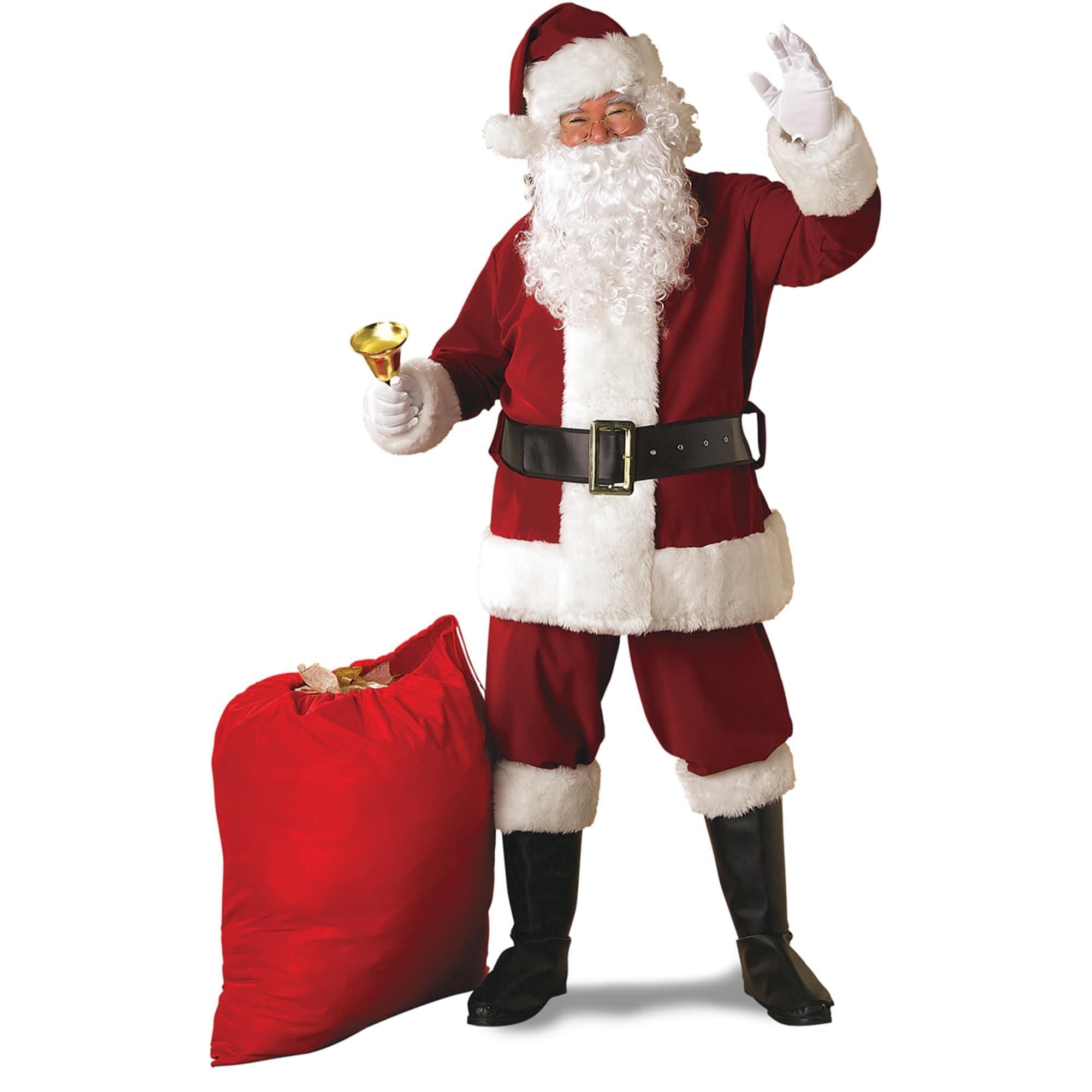 Men's Crimson Classic Santa Suit Costume - Deluxe