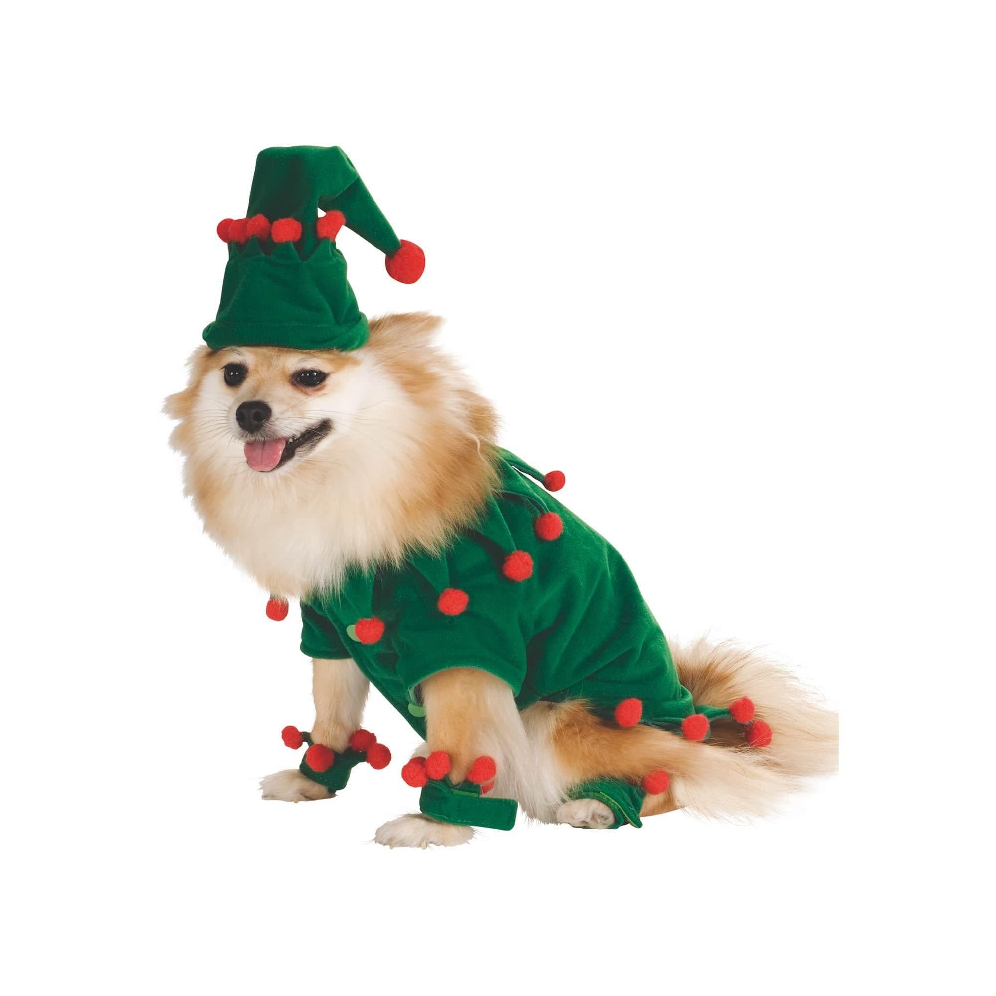 Red and Green Elf Pet Costume