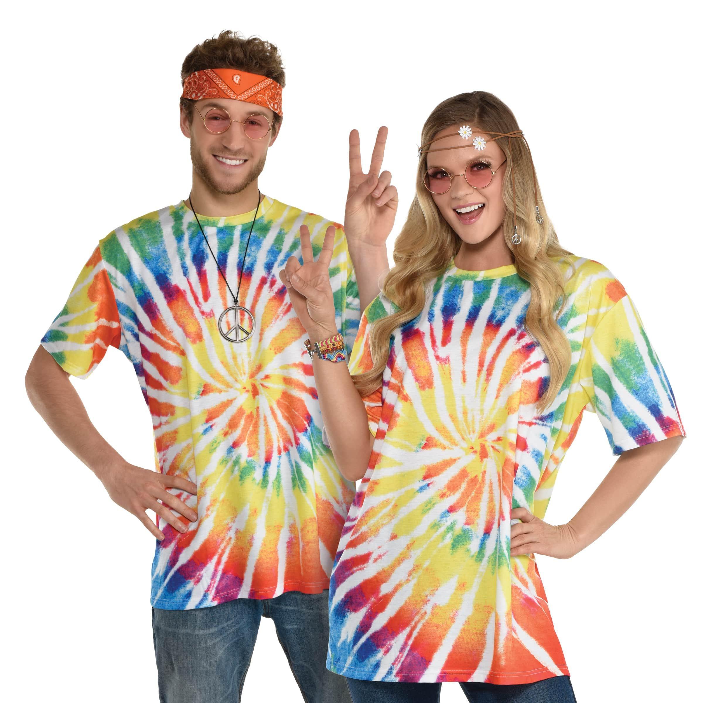 60s Hippy Tie-Dye T-Shirt for Adults