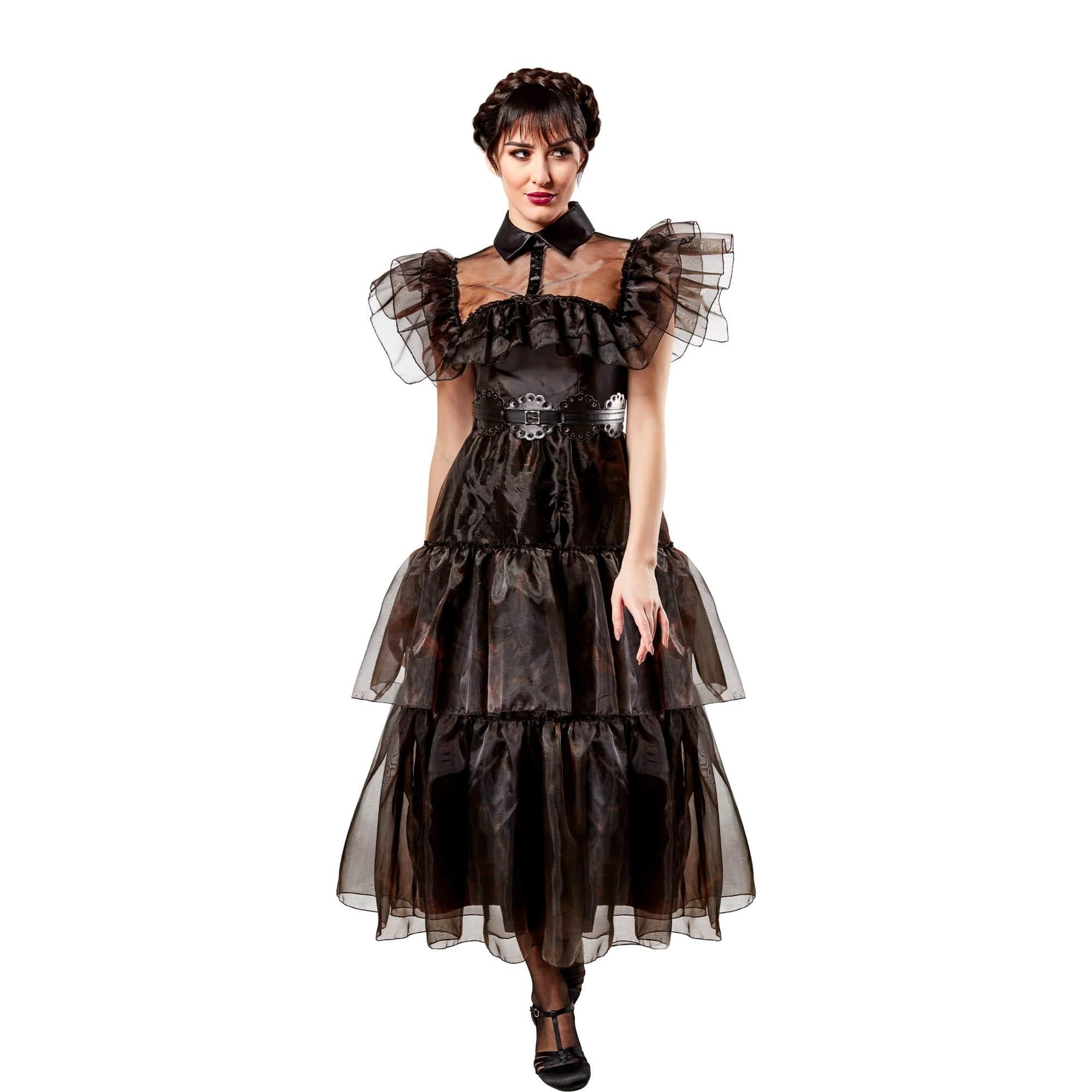 Wednesday Addams Rave??n Dance Dress ?C Adult Costume