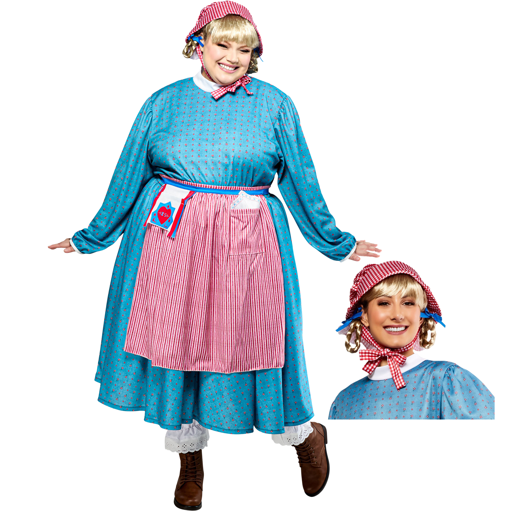 Women's Plus Size American Girl Kirsten Larson Costume Set